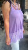Sweet Pearl Lace Top in Lavender