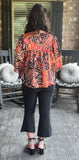 Dressy Animal Print Blouse in Cherry S-L