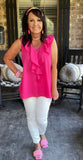 Happy Days Blouse in Hot Pink S-3X