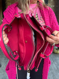 Pretty Patent Handbag in Fuchsia