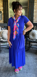 Simply Sweet Dress in Bright Blue M-2X