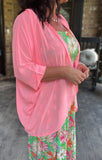 Everyday Kimono in Bright Pink S M XL