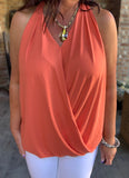 Keep It Simple Top in Butter Orange XL 2X 3X