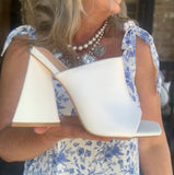 Tara Heels in White 5.5 -8.5