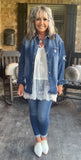 Lily Shacket in Denim S 1X 2X