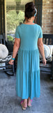 Simply Sweet Dress in Dusty Teal S-3X
