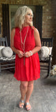 Unwritten Story Dress in Cherry