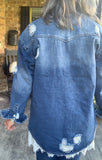 Lily Shacket in Denim S 1X 2X
