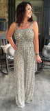Everyday Pretty Leopard Jumpsuit in Light Olive S