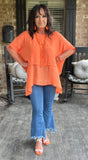 Pull Up Fringe Capri Flares S L