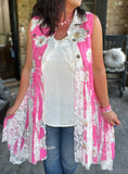 Pinkie Daisy Lace Vest S/M L/XL