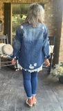 Lily Shacket in Denim S 1X 2X