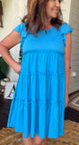 Pretty Ruffles Dress in Ice Blue
