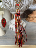 Emma Tassel Necklace in Red Gold