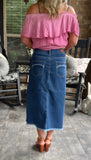 Free Spirit Denim Skirt L 2X 3X
