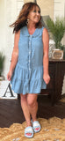 Shelby Denim Ruffle Dress S-L