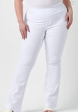 White Denim Pull on Petite Flares S M XL 3X
