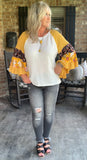 Sweet and Simple Top in Mustard S M