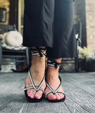 Glitzy Girl Lace Up Heels