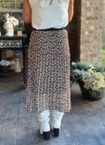 Pleated Leopard Skirt s