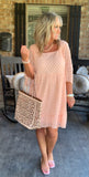 Pretty in Peach Lace Dress S M