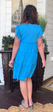 Pretty Ruffles Dress in Ice Blue