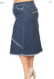 Free Spirit Denim Skirt L 2X 3X