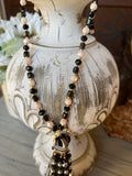 Emma Tassel Necklace in Black
