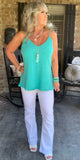 White Denim Pull on Petite Flares S M XL 3X