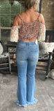 Farrah Pull on Flares Medium Wash M