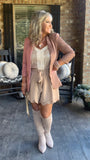 Taupe Layered Scalloped Shorts S-L