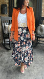Summer Love Ruffle Skirt in Navy S-L