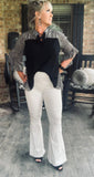 Ivory Fringed Pull On Flares S-1X