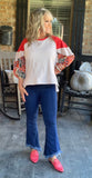 Pull Up Fringe Capri Flares Dark Denim S M
