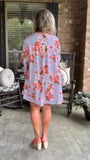 Spring Bouquet Dress in Baby Blue S-L
