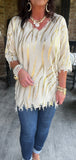 Golden Chic Knit Top 2X/3X