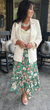 Summer Love Ruffle Skirt in Kelly Green S-L