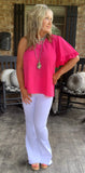 Care Free Blouse in Hot Pink S and M