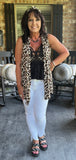 Leopard Obsessed Draped Vest M L 2X