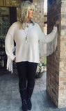 Fabulous Fringe Chenille Sweater in Ivory S L