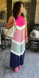 Salty Breeze Dress in Hot Pink M -XL