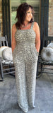 Everyday Pretty Leopard Jumpsuit in Light Olive S
