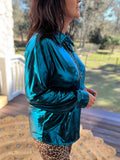 So Glitzy Blouse in Cosmic Blue M