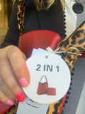 Side of Leopard Handbag in Red