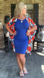 Shop Basic Dress in Cobalt Blue S-XL