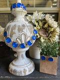 Cobalt Blue Camee Necklace