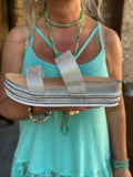 Glitzy Crystal Wedges in Silver