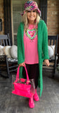 Neon Pink/Clear Handbag
