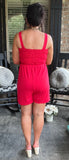 Everyday Romper in Ruby L-3X
