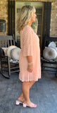 Pretty in Peach Lace Dress S M